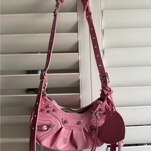 Elegant Pink  Women's Shoulder Bag similar to Balenciaga